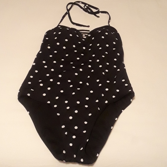 💕CUTE💕Beach Couture Polka Dot Bathing Suit - Picture 1 of 6
